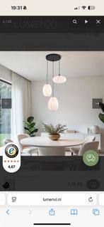 Japandi Lampion Hanglamp, Ophalen, Zo goed als nieuw, Stof, 75 cm of meer