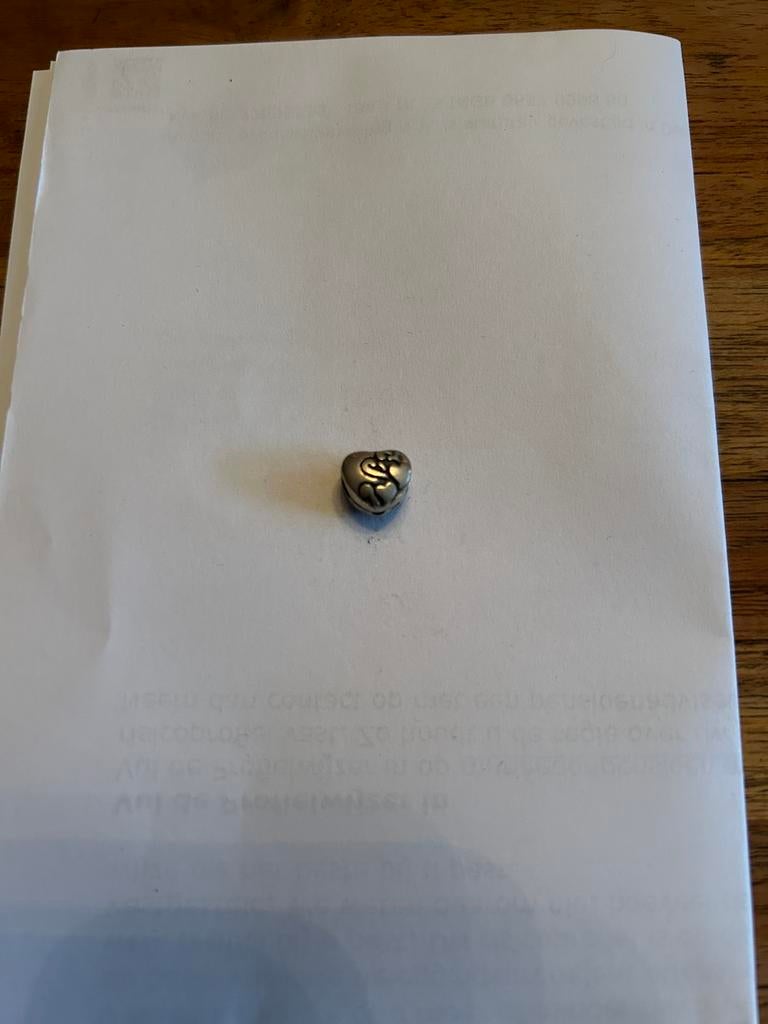 Zilveren bedel, 1 bedel, Ophalen of Verzenden, Zo goed als nieuw, Zilver