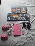 Playstation 2 bundel (Roze!!!), Spelcomputers en Games, Met games, Met 2 controllers, Ophalen of Verzenden, Zo goed als nieuw