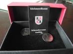 zilveren  verzilverde manchetknopen van centen gemaakt, Sieraden, Tassen en Uiterlijk, Manchetknopen, Ophalen of Verzenden, Nieuw