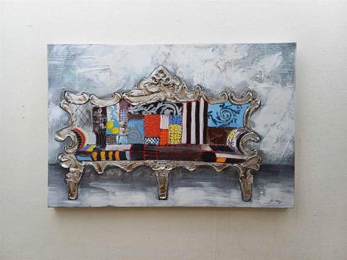Schilderij van een sofa 39860, Huis en Inrichting, Woonaccessoires | Schilderijen, Tekeningen en Foto's, Gebruikt, Schilderij
