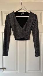 Divided grijze glittertop maat xs, H&M, Ophalen of Verzenden, Zo goed als nieuw, Lange mouw