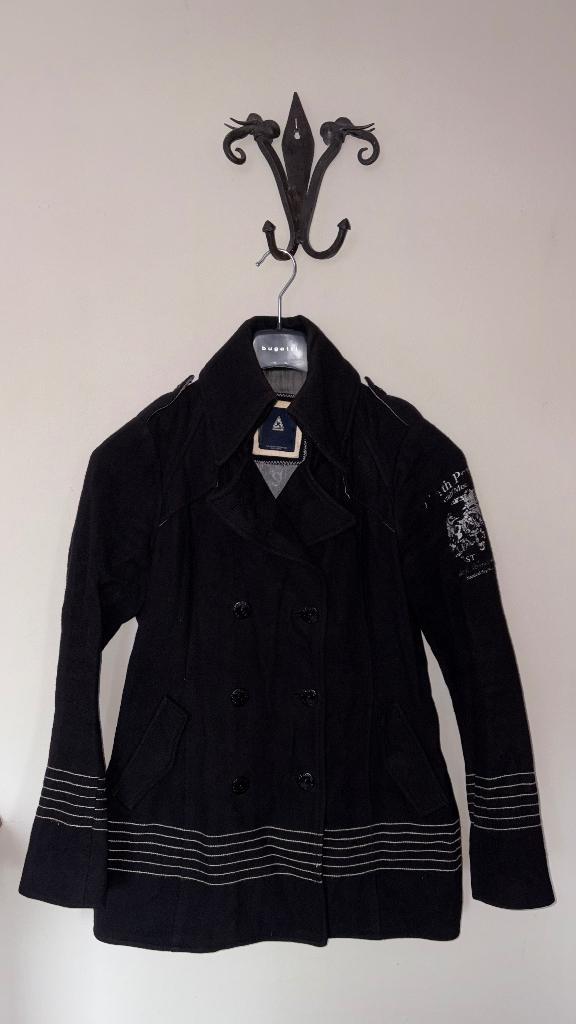 Wollen jas Gaastra, Kleding | Dames, Jassen | Winter, Zo goed als nieuw, Maat 38/40 (M), Zwart, Ophalen of Verzenden