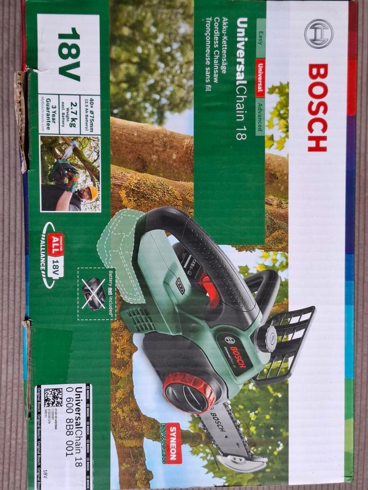 Bosch UniversalChain 18 Kettingzaag - Nieuwstaat!, Doe-het-zelf en Verbouw, Gereedschap | Zaagmachines, Zo goed als nieuw, Kettingzaag