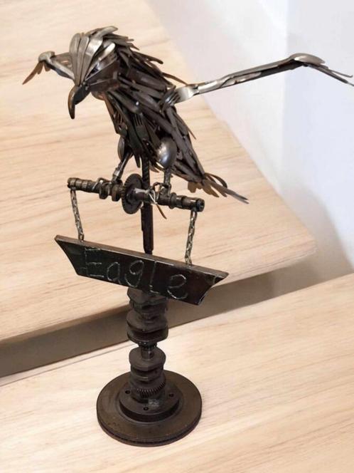 Scrap Metal Art, Vogel/Arend kunst van gerecycled materiaal., Antiek en Kunst, Kunst | Designobjecten, Ophalen of Verzenden