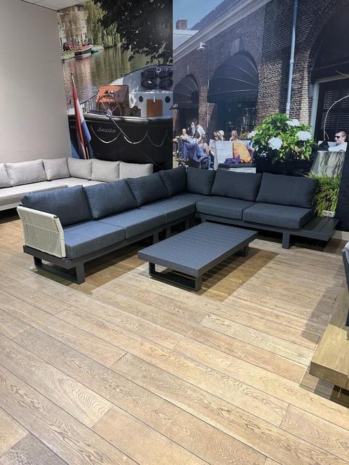 Aluminium hoekloungeset met Rope 5-delig NIEUW!, Tuin en Terras, Tuinsets en Loungesets, Nieuw, Loungeset, Aluminium, 6 zitplaatsen