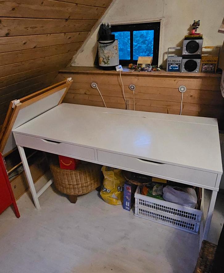 Wit Ikea Alex Bureau Zo goed als nieuw, Huis en Inrichting, Bureaus, Zo goed als nieuw, Bureau, Ophalen