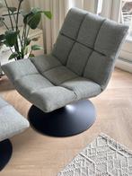Dutchbone Bar Fauteuil en Hocker licht grijs, Huis en Inrichting, Fauteuils, Minder dan 75 cm, Ophalen of Verzenden, Zo goed als nieuw