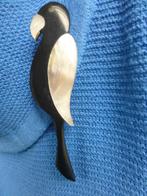 grote Broche Papagaai Hoorn Parelmoer in stijl Lea Stein, Sieraden, Tassen en Uiterlijk, Broches, Overige materialen, Verzenden