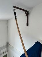 Klimtouw 4,5 m + handgemaakte houder., Sport en Fitness, Ophalen, Zo goed als nieuw, Klimsport-accessoire