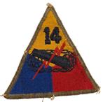 us 14 th Armored Division patch, Verzamelen, Militaria | Tweede Wereldoorlog, Embleem of Badge, Amerika, Ophalen of Verzenden