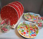 Blond Efteling servies 6 borden diam 18 cm en 2 glazen, Blond Amsterdam, Ophalen of Verzenden, Zo goed als nieuw, Bord(en)