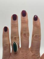 B708 Prachtige zilveren jade ring maat 17,5, Ophalen of Verzenden, Zilver, Ring, Met edelsteen