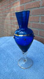 Kobalt blauwe vaas, Antiek en Kunst, Antiek | Glas en Kristal, Ophalen of Verzenden