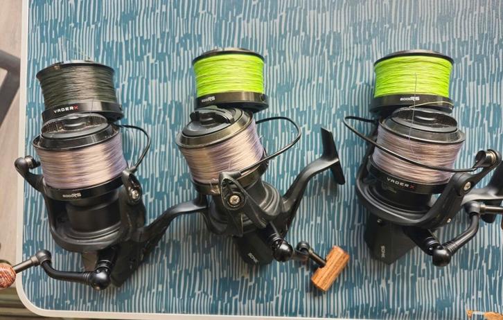 Carp reels Sonik Vader X 8000RS, Watersport en Boten, Hengelsport | Karpervissen, Gebruikt, Molen, Ophalen of Verzenden