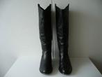 Zwarte laarzen met blokhak mt 37 1 keer gedragen, Hoge laarzen, Zwart, Ophalen of Verzenden, Zo goed als nieuw
