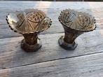 2 glazen vazen, bruin, Luxval, Saint Lambert, Antiek en Kunst, Antiek | Glas en Kristal, Ophalen of Verzenden