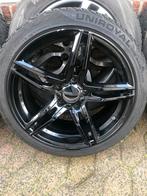 Mooie set zwarte velgen met winterbanden, Auto-onderdelen, Banden en Velgen, Ophalen, 18 inch, Gebruikt, Banden en Velgen