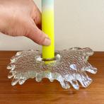 Pukeberg KANDELAAR Splash glas Mid Century design Nordic MCM, Huis en Inrichting, Overige materialen, Gebruikt, Ophalen of Verzenden