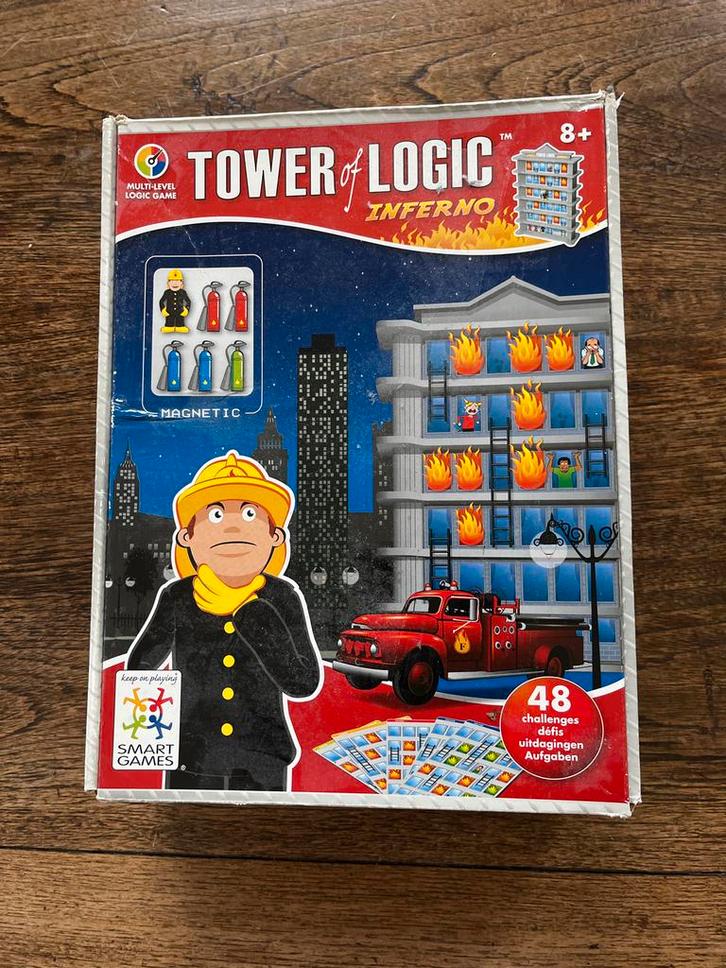 Tower of Logic Inferno - Smart Games, Hobby en Vrije tijd, Gezelschapsspellen | Bordspellen, Zo goed als nieuw, Een of twee spelers