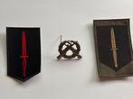 KCT mouw emblemen & sniper speld, Verzamelen, Ophalen of Verzenden, Landmacht, Nederland, Kleding of Schoenen