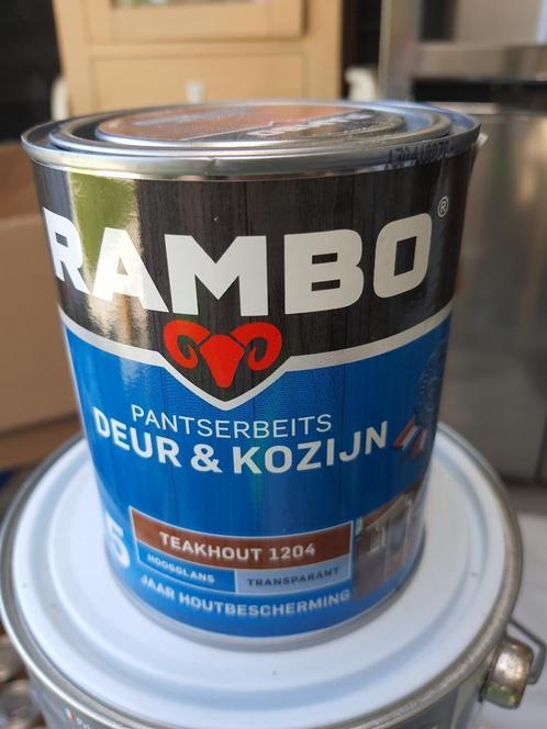 nieuwe blikken rambo beits diverse soorten en kleuren 750 ml, Doe-het-zelf en Verbouw, Schildersmaterialen, Nieuw, Overige typen