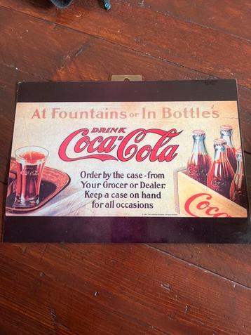 Vintage Coca Cola Metalen Bord beschikbaar voor biedingen