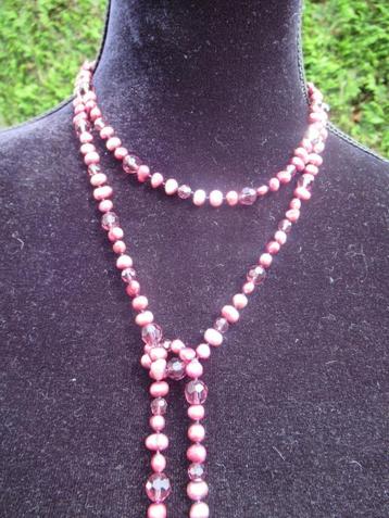 Ruwe PAREL ketting paarsgekleurd nieuw zie beschrijving € 15 beschikbaar voor biedingen