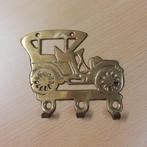 Messing sleutelrekje oude auto, Overige materialen, Gebruikt, Wandhaken, Onbekend