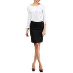 MOE zwarte kokerrok kokkerrok rechte rok maat M, Maat 38/40 (M), Zwart, Ophalen of Verzenden, Boven de knie