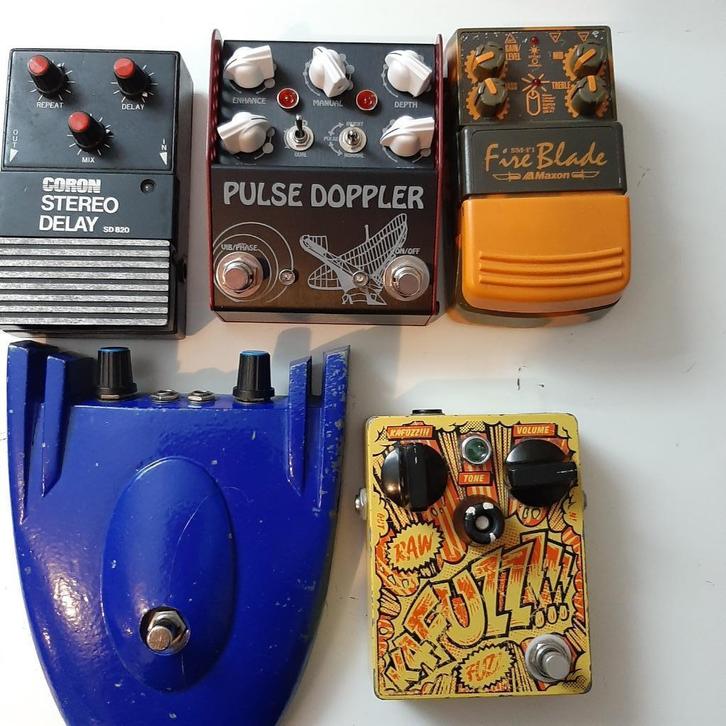 Partij gitaar effecten - guitar fx (vintage) classic spul, Muziek en Instrumenten, Effecten, Gebruikt, Multi-effect, Ophalen