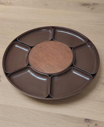 Vintage Lazy Susan draaischaal, snackplateau beschikbaar voor biedingen