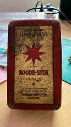 Zeer oud blik rooktabak Roode-ster, Ophalen of Verzenden, Gebruikt, Overige