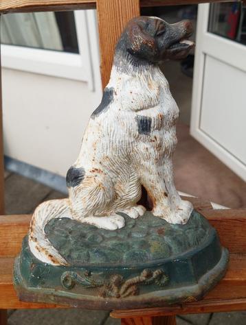 ~1920/30 Gietijzeren deurstopper, hond, hand geschilderd beschikbaar voor biedingen