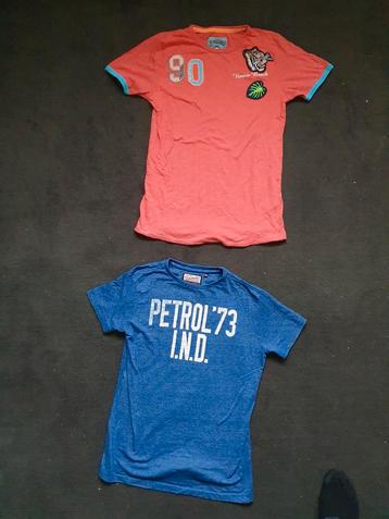 2x merk t-shirt  petrol 152 en vingino maat 12=152