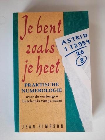 Je bent zoals je heet . Jean Simpson ~numerologie ~ beschikbaar voor biedingen