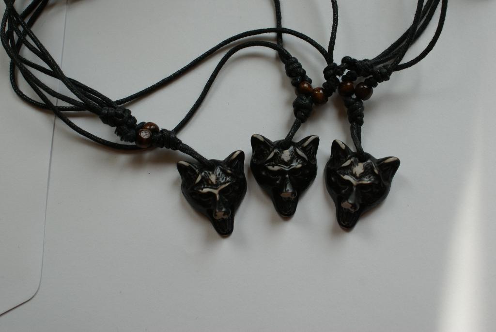 Super stoere ketting met een wolvenkop zie foto, Overige materialen, Overige kleuren, Nieuw, Emmen