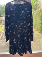 Blauwe Jurk bloemenprint maat 44 93% polyester 7% elasthan, Blauw, Yessica, Maat 42/44 (L), Ophalen of Verzenden