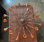 Design lamp Rob Nolet, glazen oranje kapjes, Ophalen, Zo goed als nieuw, Glas, Modern