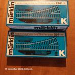 Marklin K-rail wisselset L+R - 2261, Hobby en Vrije tijd, Wisselstroom, Rails, Ophalen of Verzenden, Zo goed als nieuw