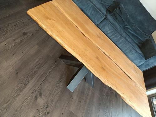 Salontafel eikenhout industrieel, Huis en Inrichting, Tafels | Salontafels, Gebruikt, Minder dan 50 cm, 50 tot 100 cm, 100 tot 150 cm
