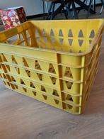 Grote Fietskrat - Geel 60x45x35  cm, Ophalen, Zo goed als nieuw, Fietskrat