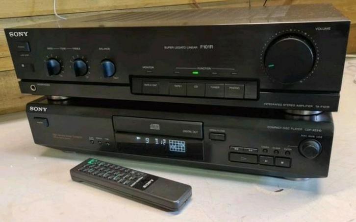 Sony stereo set versterker f-101r + cd speler cdp-xe210, Audio, Tv en Foto, Stereo-sets, Gebruikt, Sony, Ophalen of Verzenden