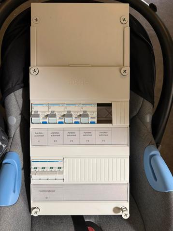 Groepenkast hager 4x aardlekautomaat+hoofdschakelaar beschikbaar voor biedingen