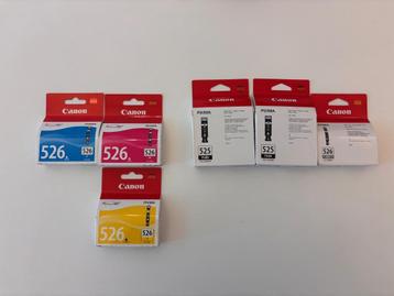 6 Canon PIXMA cartridges 525, 526 nieuw beschikbaar voor biedingen