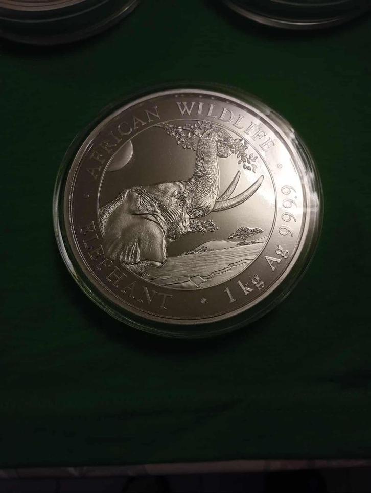 Speciale zilveren kilomunt (slechts 500 stuks wereldwijd), Postzegels en Munten, Edelmetalen en Baren, Zilver, Ophalen of Verzenden