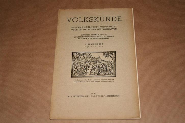 Volkskunde. Elsevier, 1941., Boeken, Geschiedenis | Vaderland, Gelezen, Ophalen of Verzenden