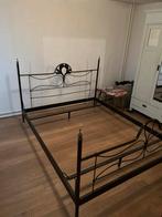 Bed met verstelbare Auping spiralen. 1.60 cm breed, Huis en Inrichting, Slaapkamer | Bedden, Ophalen of Verzenden, Metaal, Zo goed als nieuw