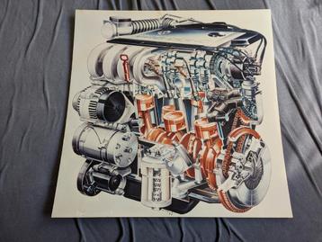 Uniek: Volkswagen VR6 tekening wandkunst beschikbaar voor biedingen