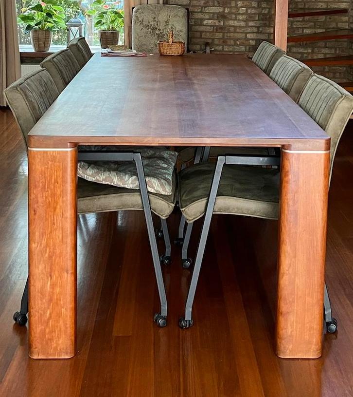 Grote Eettafel kersenhout 240 x 100 x77 cm, Huis en Inrichting, Tafels | Eettafels, Gebruikt, 100 tot 150 cm, 200 cm of meer, Rechthoekig